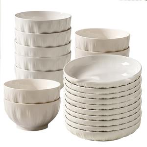 Наборы посуды KAWASIMAYA, 4.5-Inch Rice Bowl (10 Pcs)+7-Inch Deep Plate (10 Pcs)