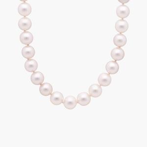 16-дюймовое классическое ожерелье из нити культивированного жемчуга Акойя из 18-каратного белого золота (8,0-8,5 мм) Blue Nile