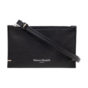 Maison Margiela Кожаный кошелек для монет мужской черный