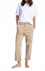 Свободные брюки-чинос с низкой посадкой цвета хаки ASKK NY