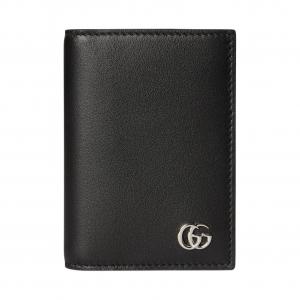 GUCCI Мягкий полуглянцевый кожаный картхолдер Men's Black