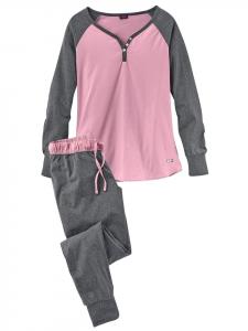 Buffalo Пижама в розово-антрацитовом меланже