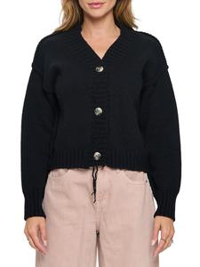 Кардиган с ребристой отделкой Renee C., черный