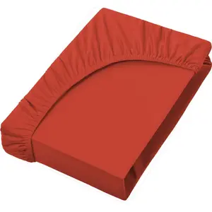 Простыня на резинке из джерси, 100% хлопок, 90x200 см, ржаво-красная NatureMark