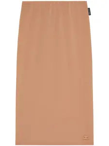 Полупрозрачная юбка миди Courrèges, нейтральный