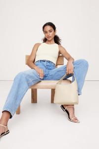 Скульптурный ребристый топ Cece Banana Republic, белый