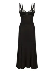 Платье миди с кружевом DOLCE & GABBANA, черный