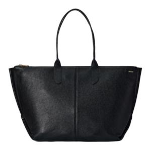 Ecco Кожаная сумка большая женская черная, Black