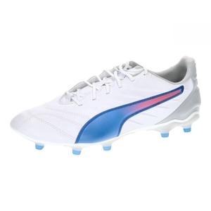Puma King Pro FG/AG — футбольные бутсы унисекс белого и синего цветов