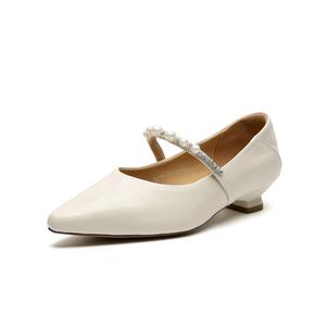 HUANAI Туфли Мэри Джейн женские, черные/бежевые