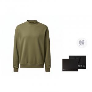 Футболка мужская, полуводолазка, утолщенная, прямой крой Mr.Bu, [box]wheat straw зеленый-small turtleneck