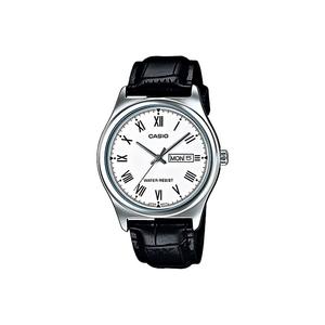 CASIO Часы G Shock MTP V006L 7B, White Dial Black Strap