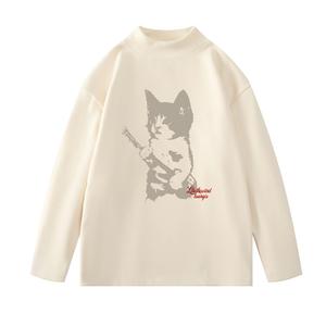 Футболка Unisex Crew Neck утепленная и флисовая Heavyweight HUANQIU, оранжевый fleece-lined