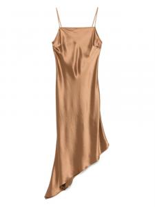 Атласное платье миди By Malene Birger, коричневый