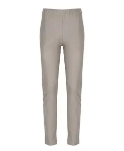 Бежевые брюки из искусственной кожи с эластичным поясом D.Exterior, бежевый