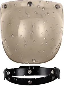 Универсальный мотоциклетный визор, ветрозащитная линза для шлема — подходит для солнечных дней, дальних поездок, езды по шоссе, поездок по городу и дождливой погоды Generisch, Light tea slices with black stand set