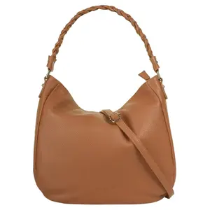 Сумка с ручкой Samantha Look, натуральная кожа, производство Италия, цвет Cognac