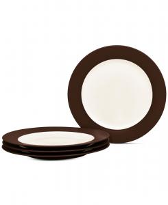 Набор из 4 обеденных тарелок Colorwave Rim Noritake, Chocolate
