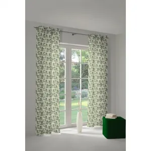 Занавес Good Old Days с люверсами, 1 шт., из 100% органического хлопка Adam, зеленый