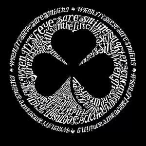 Ирландский - мужская футболка с рисунком Word Art LA Pop Art, черный