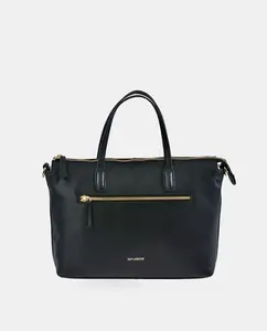 Кожаная сумка для переноски с двумя ручками и плечевым ремнем Guy Laroche, черный