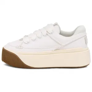 UGG Модные противоскользящие и износостойкие кроссовки для скейтбординга на платформе, увеличивающие рост, женские, белые