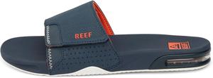 Мужские сандалии REEF Fanning Slide с открывалкой для бутылок, поддержкой свода стопы, прочной подошвой, водостойкие, белый/синий/оранжевый/темно-синий