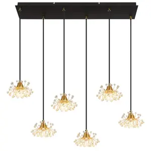 Подвесной светильник FIORE G9, 1 шт. Подвесная лампа/люстра/для столовой/гостиной/обеденного стола Globo Lighting, черный