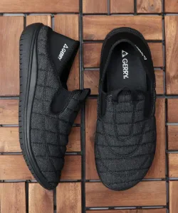 Мужские стеганые мокасины Gerry, слипоны, надеваемые в любом направлении, цвет Dark Black