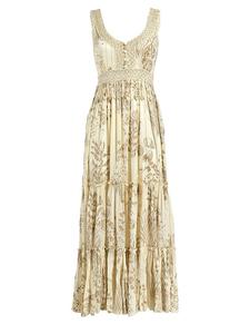 Длинное платье BLE, бежевый