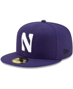 Мужская базовая шляпа с логотипом Northwestern Wildcats Primary Team фиолетового цвета 59FIFTY New Era