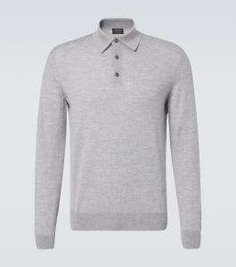 Шерстяная поло Zegna, Grey Melange