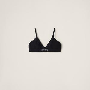 Бесшовный бюстгальтер Miu Miu, черный