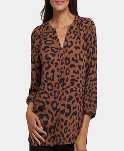 Женская блузка с V-образным вырезом и складками NYDJ, Athena