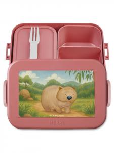 Mr. & Mrs. Panda Дизайн ланчбокса Bentobox Wombat без слогана, пастельно-красный цвет