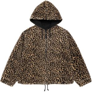 FW25 REVERSIBLE HOODED JACKET Unisex Stussy, leopard print