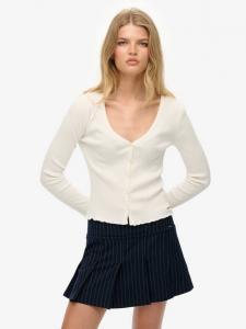 Элегантный топ с длинными рукавами и пуговицами Superdry, Off White