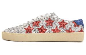 Кроссовки для скейтбординга женские, низкие, серебристо-синие Saint Laurent