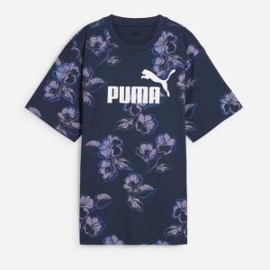 Футболка Puma Essential Floral Vibes женская синяя с графическим принтом и круглым вырезом FTS497 Puma, синий