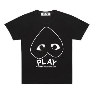 Футболка inverted heart logo t-shirt 'black' Comme Des Garcons Play, черный