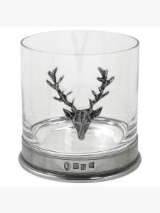 Стакан с одиночной головой оленя English Pewter Company, Crystal, 13.5oz