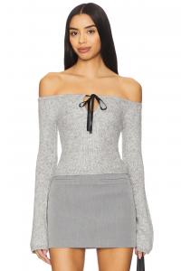 Топ с открытыми плечами eve Majorelle, серый