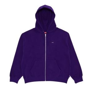 Толстовка Supreme Small Box Zip Up Hooded Sweatshirt, фиолетовый