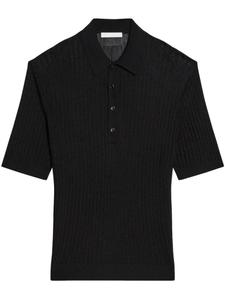 Рубашка-поло Helmut Lang из рубчатой ткани, черный