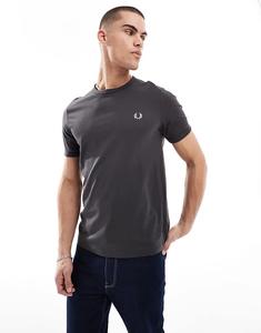 Футболка Fred Perry Ringer серого цвета