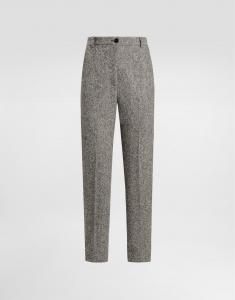 Шерстяные брюки в горошек Dolce & Gabbana, мультиколор