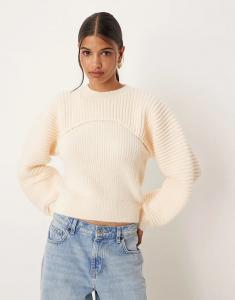 Вязаный джемпер ASOS DESIGN в цвете экрю