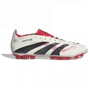 Adidas Predator Elite противоскользящие износостойкие футбольные бутсы унисекс бело-красные, Jade White/Black/Pure Gemstone Red