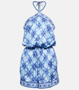 Комбинезон Isabelle с вырезом халтер и принтом POUPETTE ST BARTH, синий