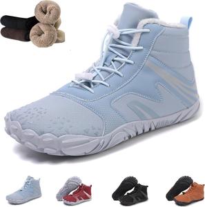 Зимняя обувь для походов Barefoot для женщин, водонепроницаемые зимние снежные ботинки, удобные походные ботинки, теплые ботильоны Generic, Blue 39